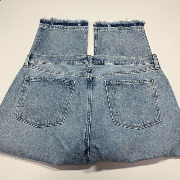 Old Navy Women's Distressed Denim High-Rise Slouchy Straight Jeans Blue Size 18 - Picture 8 of 10